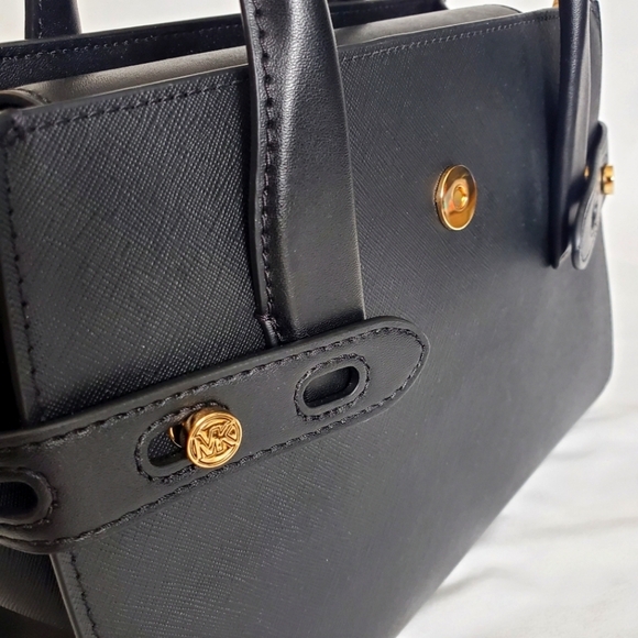 Michael Kors Black Saffiano Leather Satchel Bag NWT - Picture 6 of 14